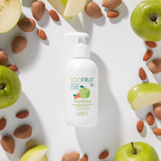 a bottle of toofruit apple and almond shampoo