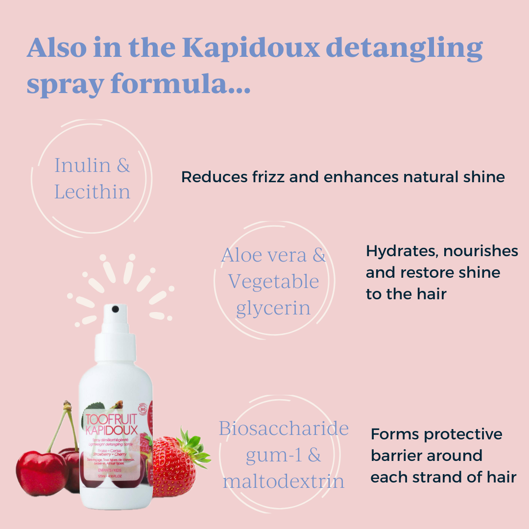 other ingredients in the toofruit detangling spray formula