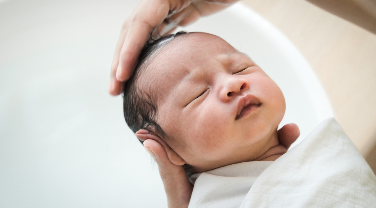 little baby with hair