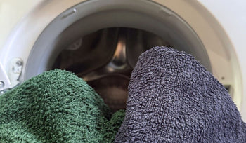 towels going to washing machine