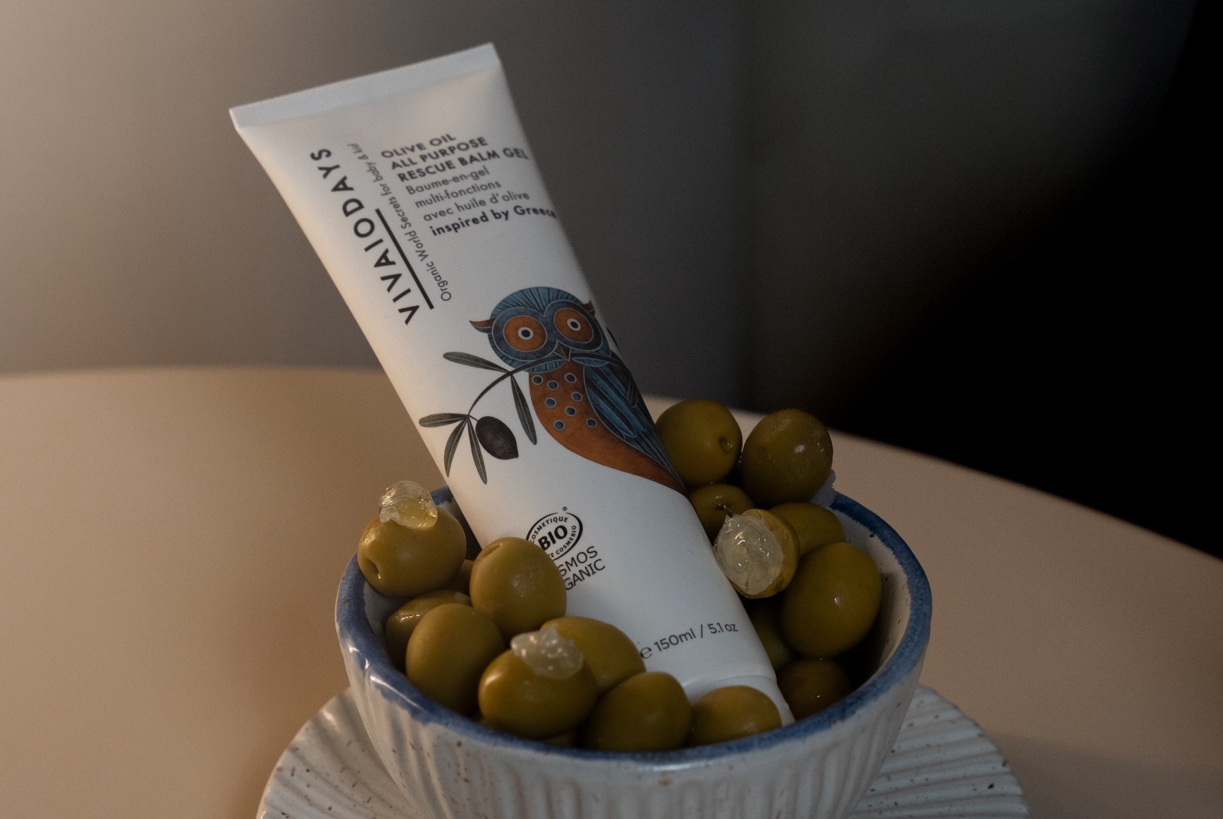 greek olive in vivaiodays rescue balm gel