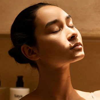 cleansing gel on the skin