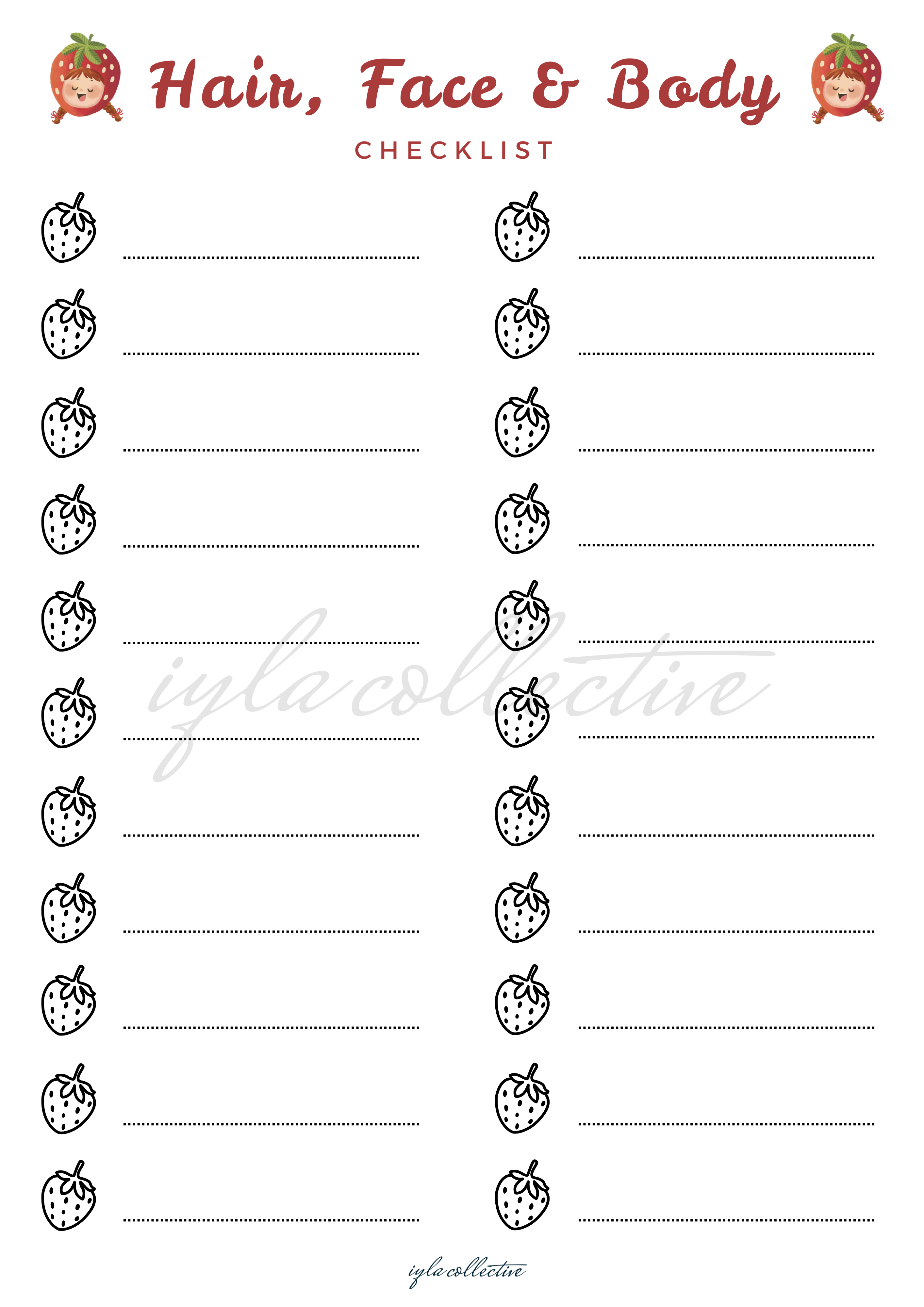 Back To School Checklist (Kids)