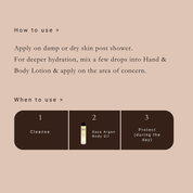 how and when to use saya argan body oil