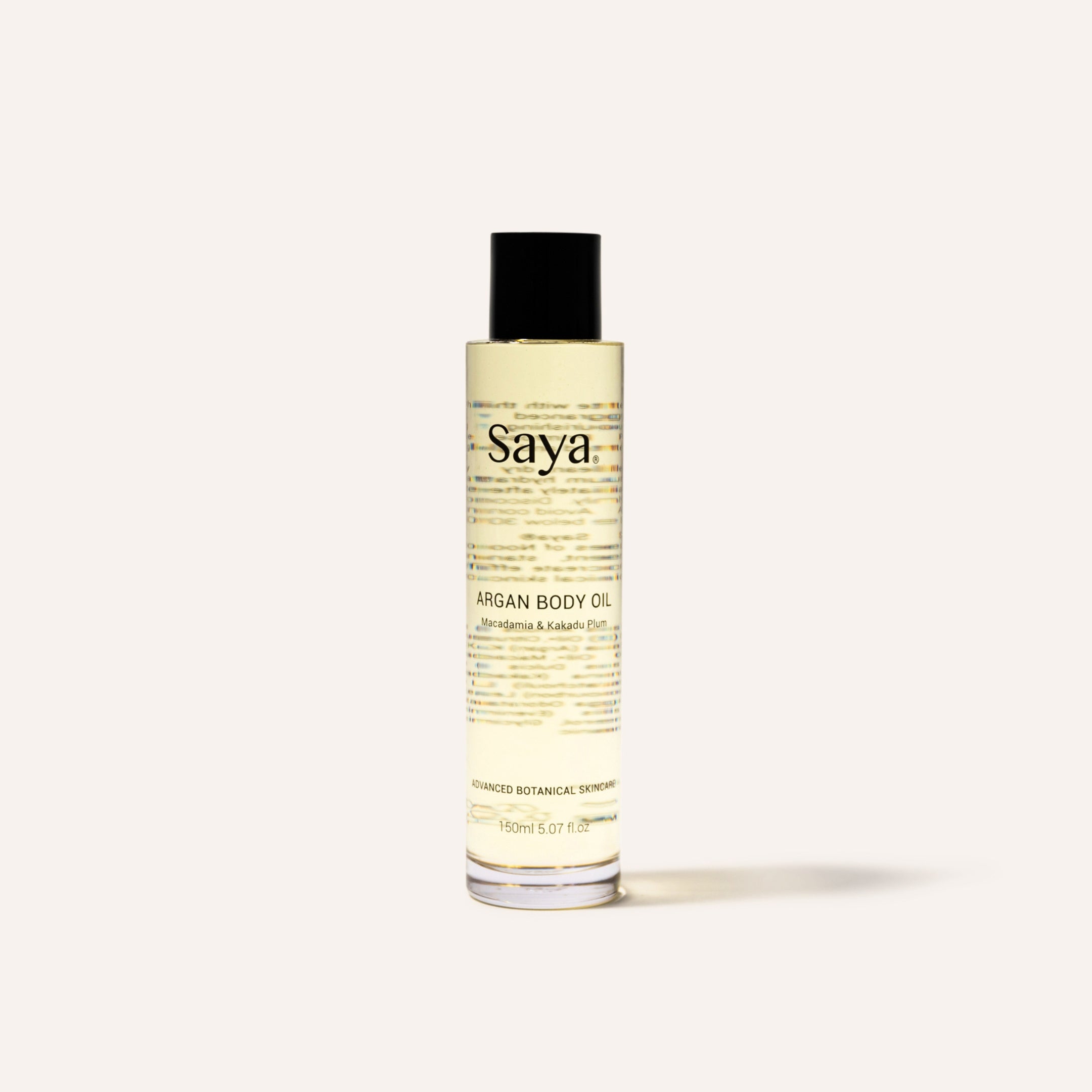 a bottle of saya argan body oil
