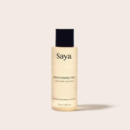 a bottle of saya brightening peel