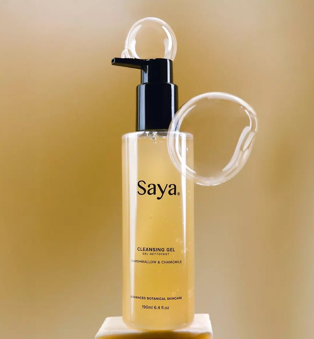 a bottle of saya cleansing gel