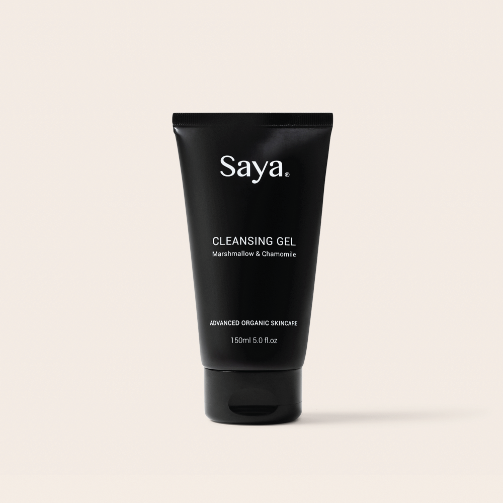 a tube of saya cleansing gel