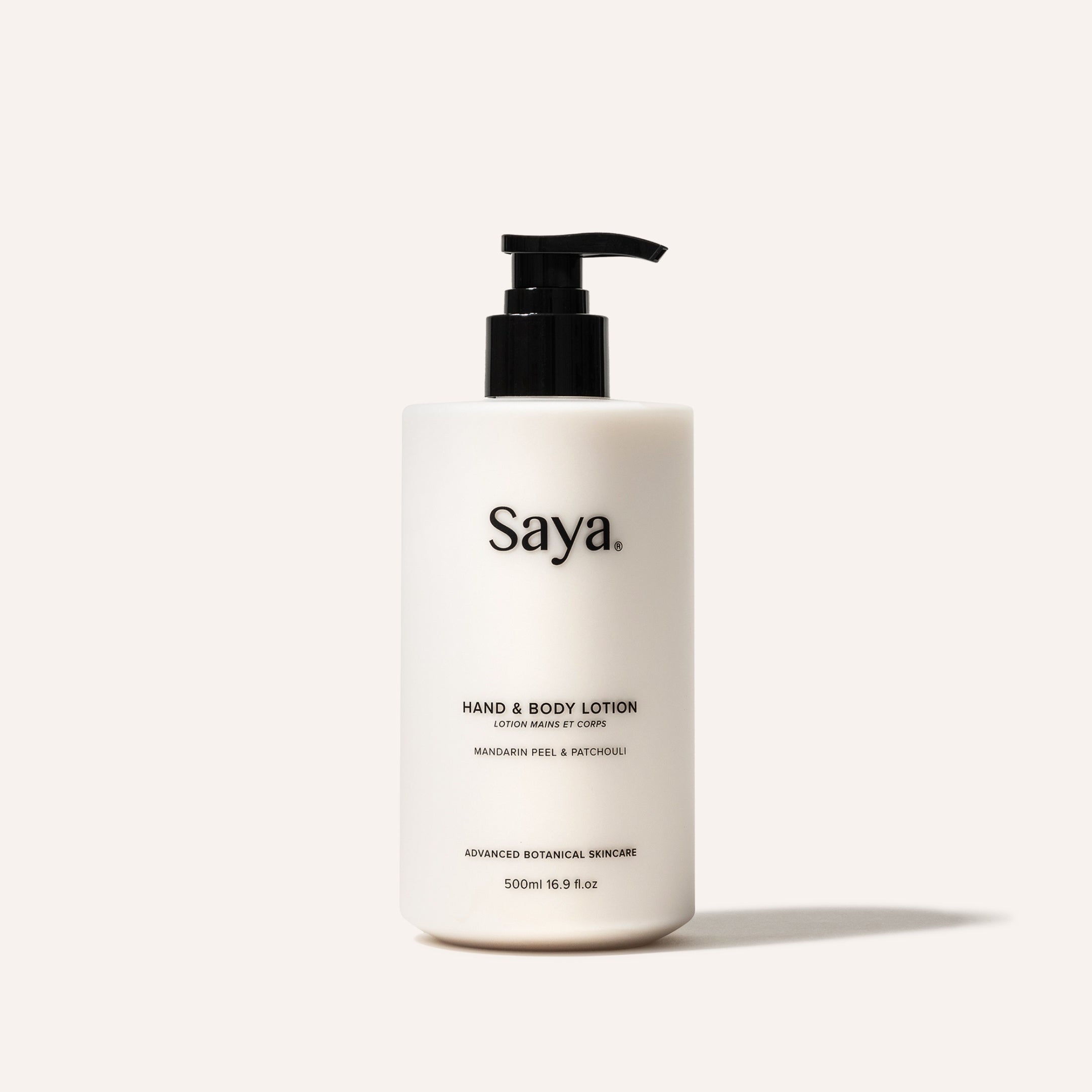 a bottle of saya hand and body lotion