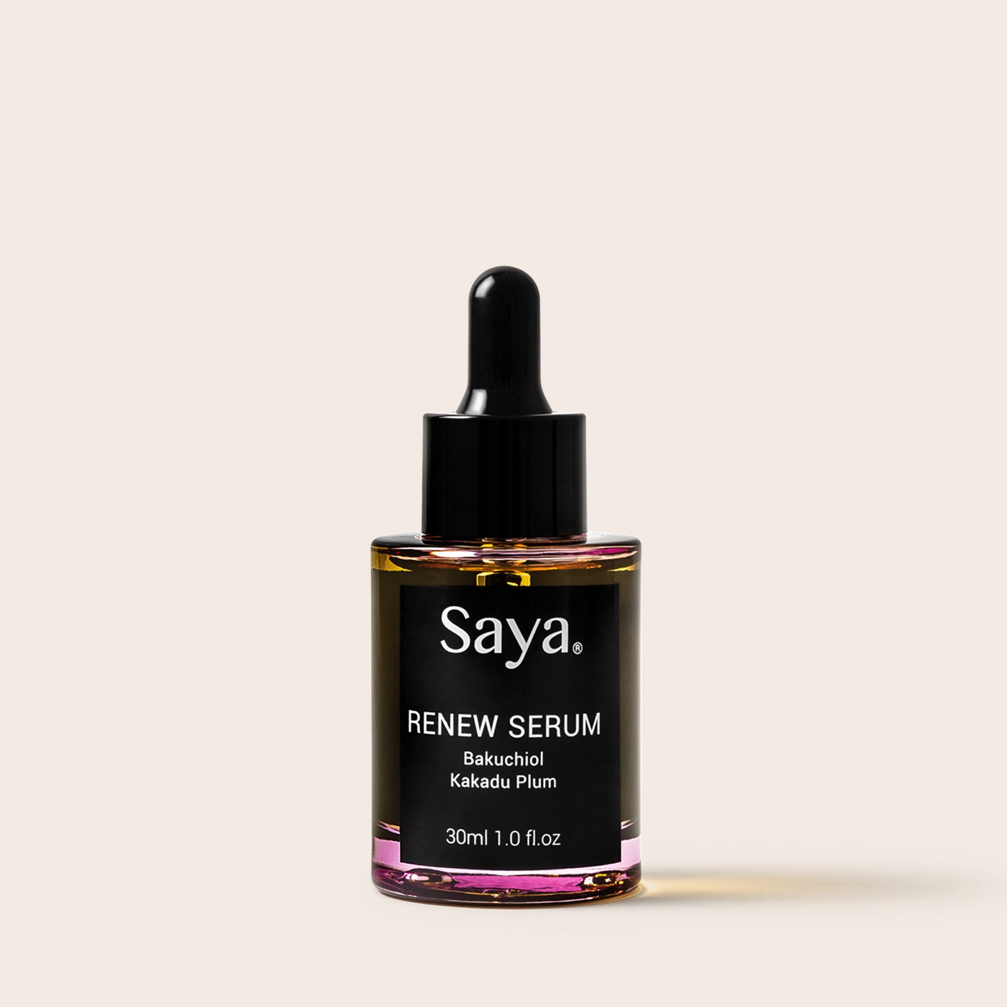 a bottle of saya renew serum