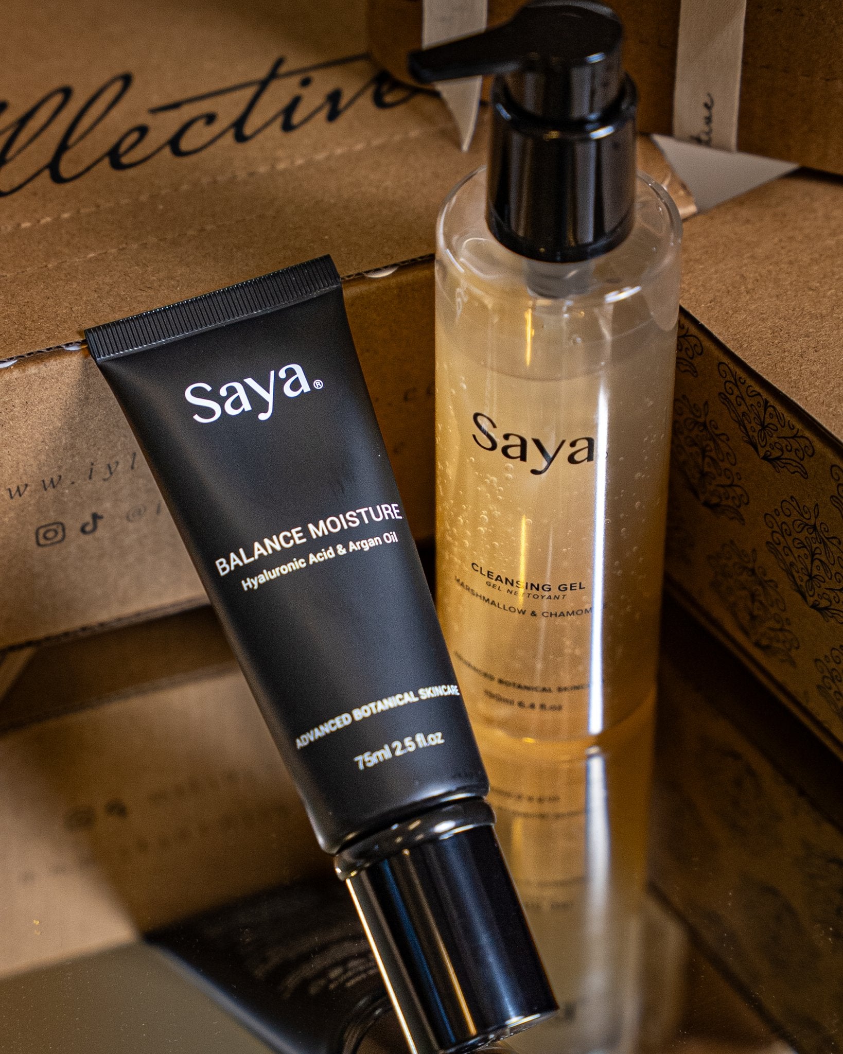 saya cleansing gel and saya balance moisture for daily routine