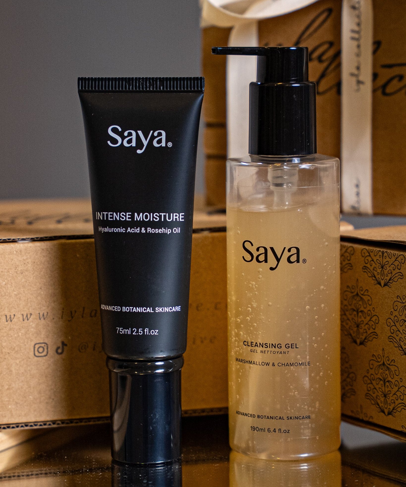 saya cleansing gel and saya balance moisture for daily routine