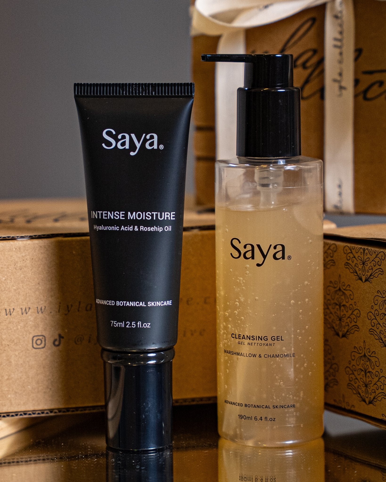 saya cleansing gel and saya balance moisture for daily routine