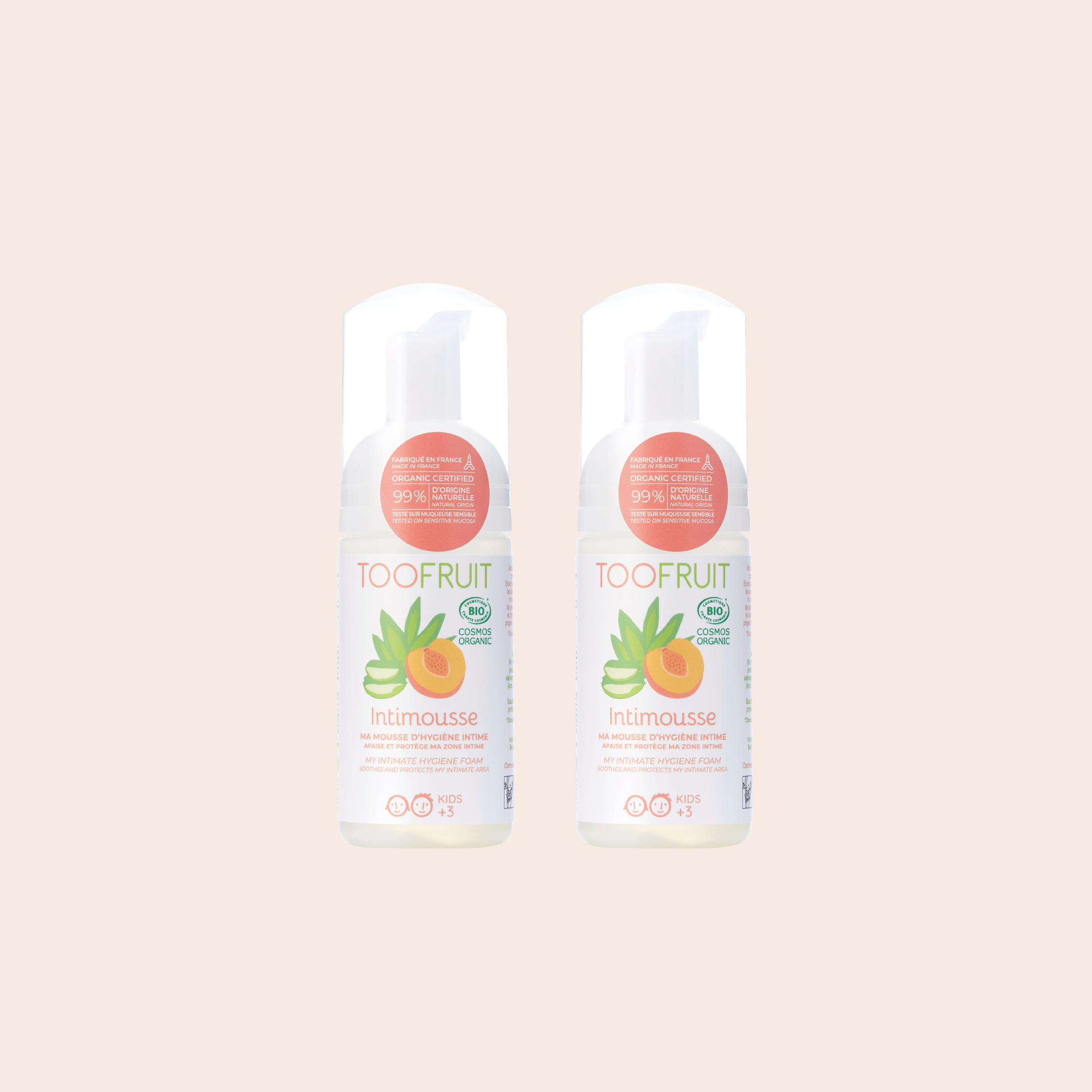 2 bottles of toofruit intimate wash
