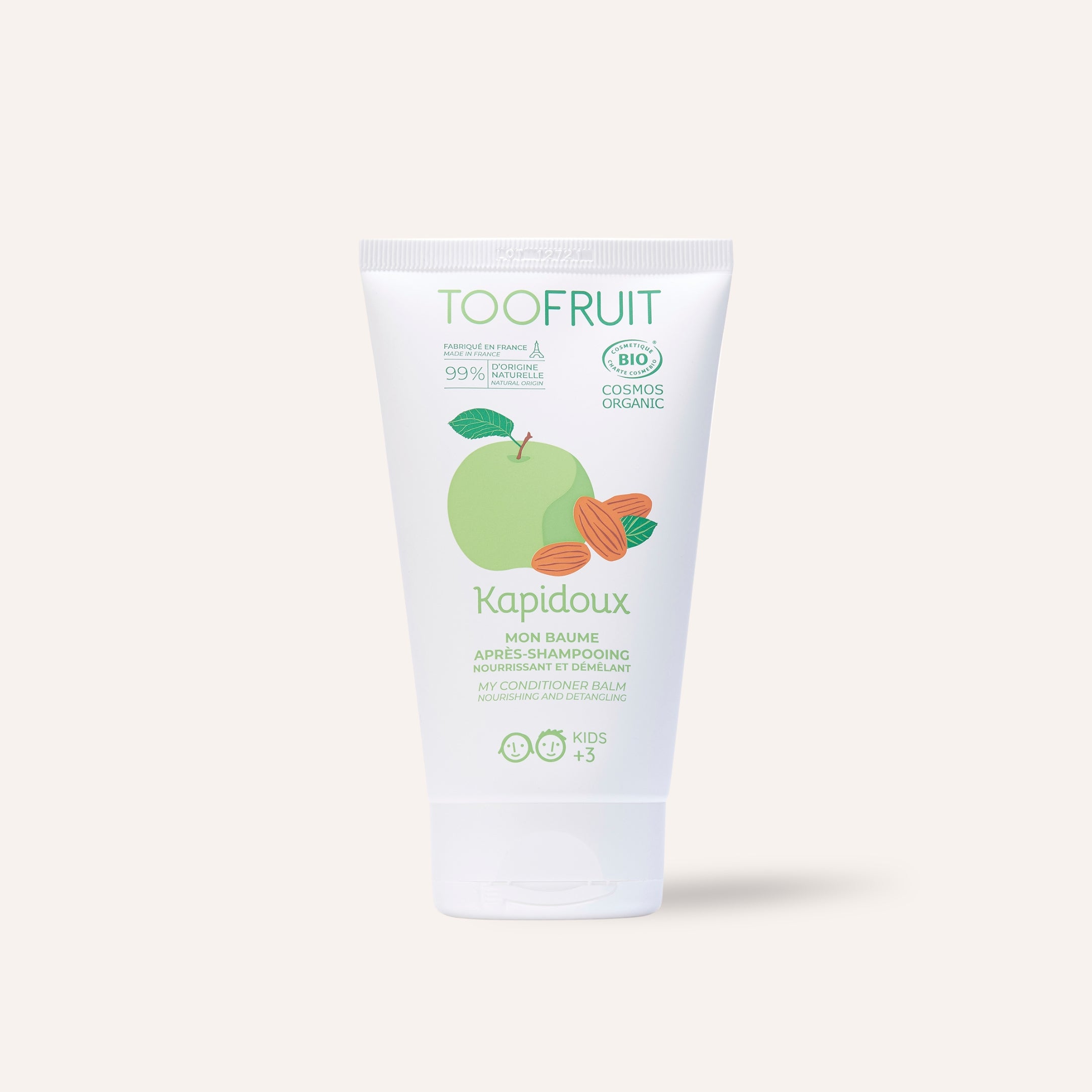 a tube of toofruit hair conditioner