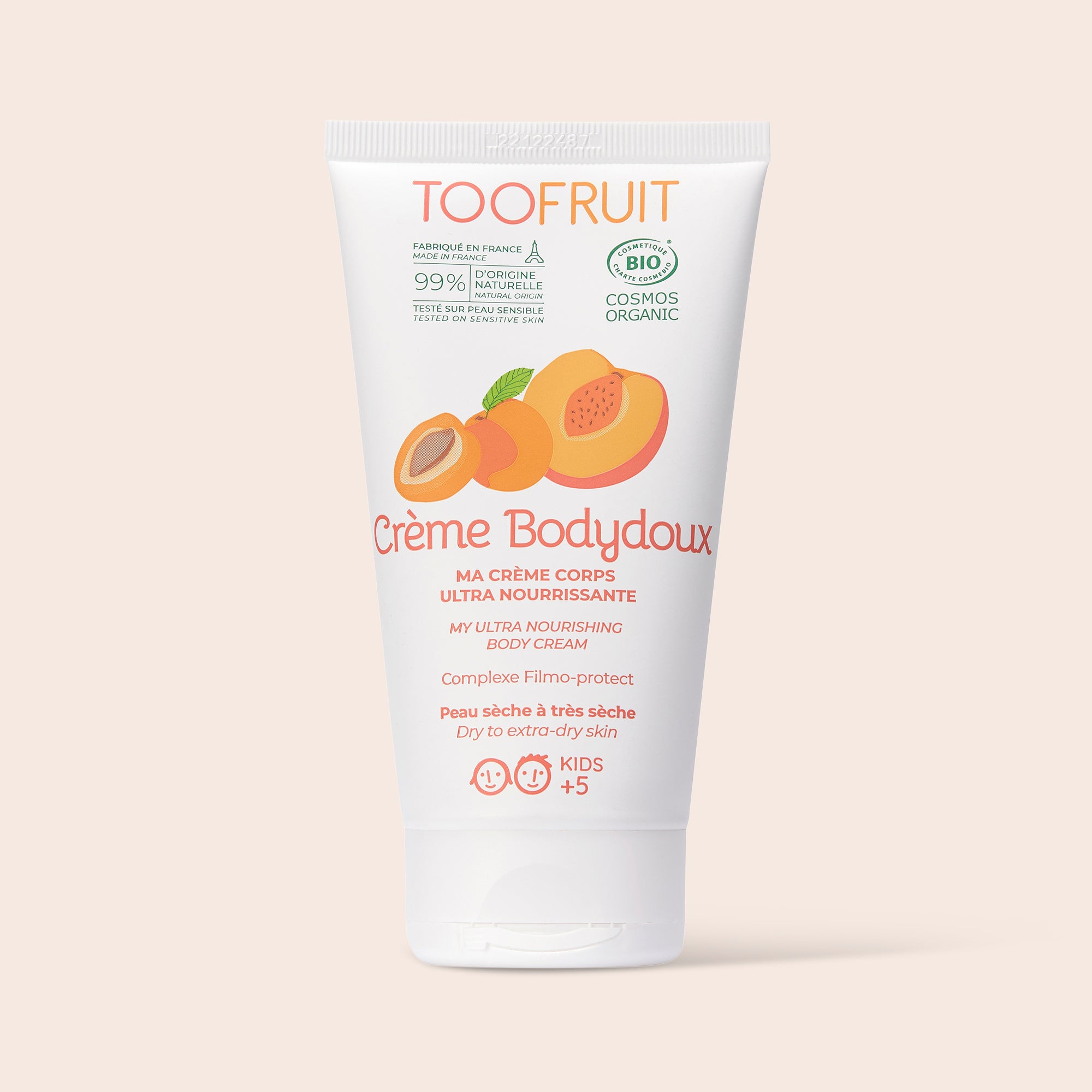 a tube of toofruit creme bodydoux