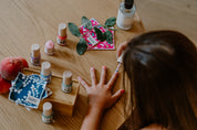 a girl painting her nails