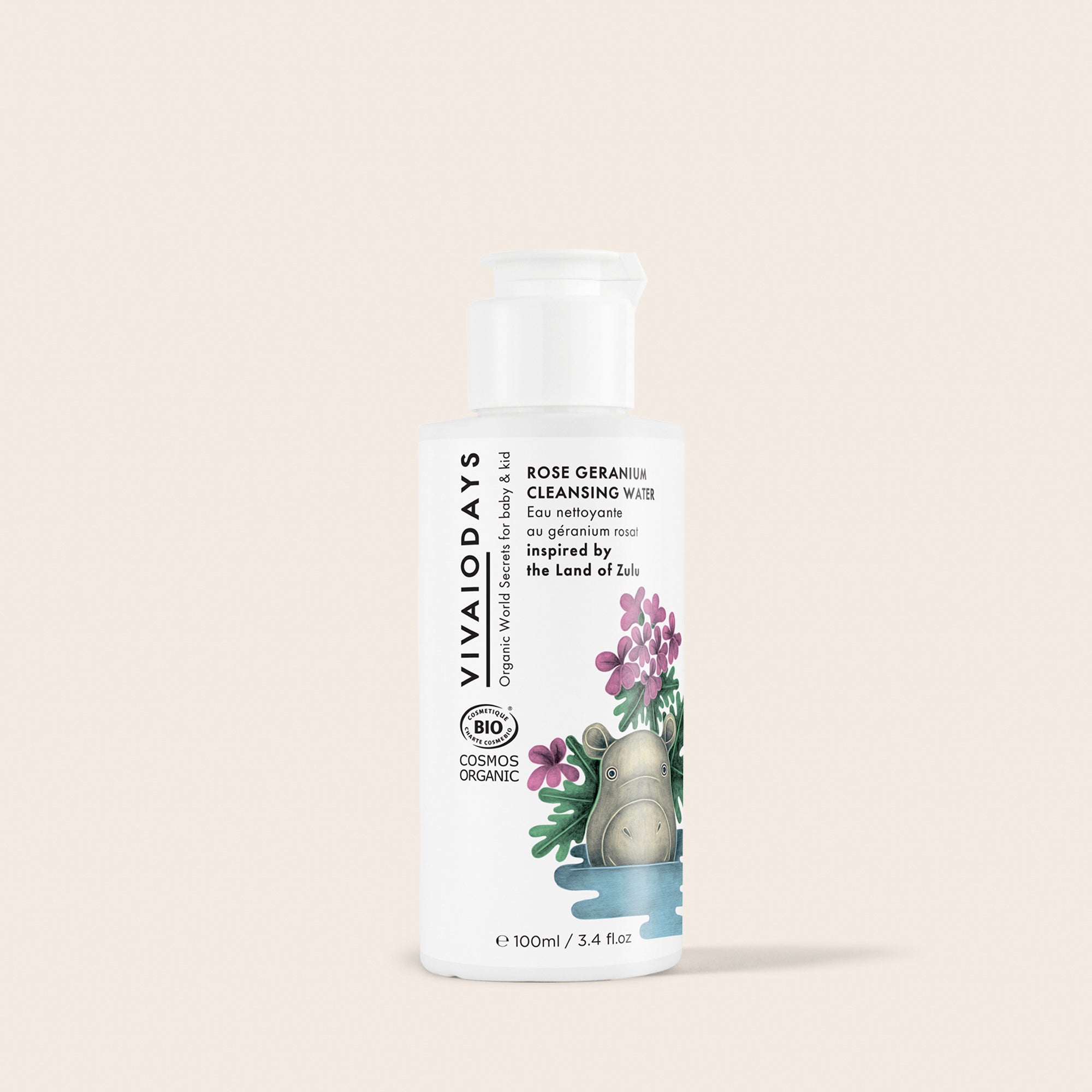 a bottle of vivaiodays no rinse rose geranium micellar cleansing water