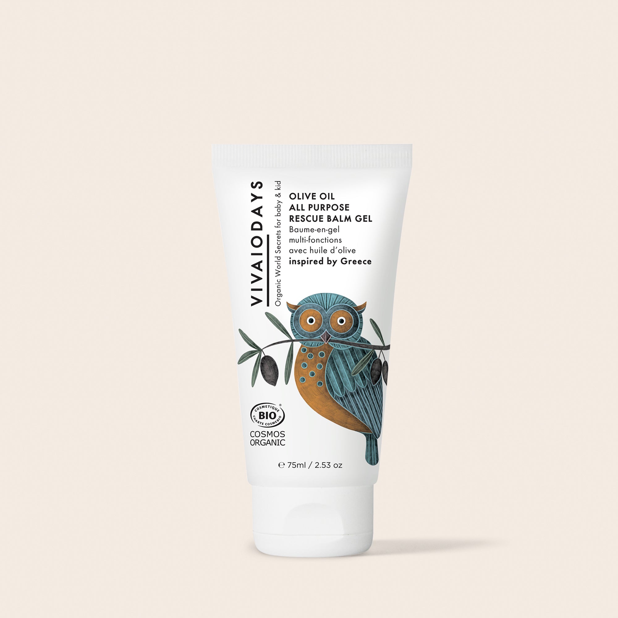 a tube of vivaiodays olive oil balm gel