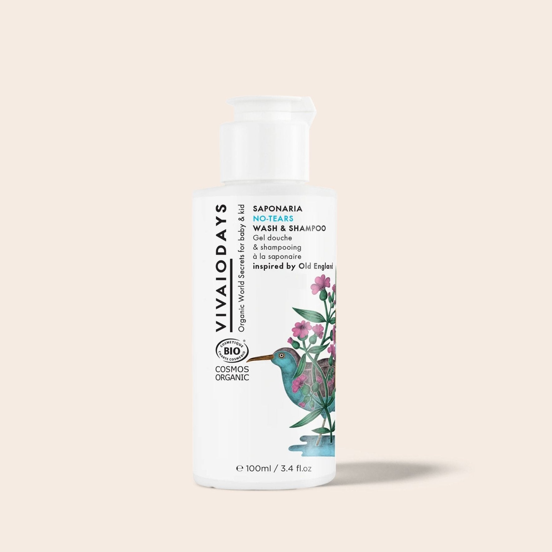 a bottle of saponaria shampoo