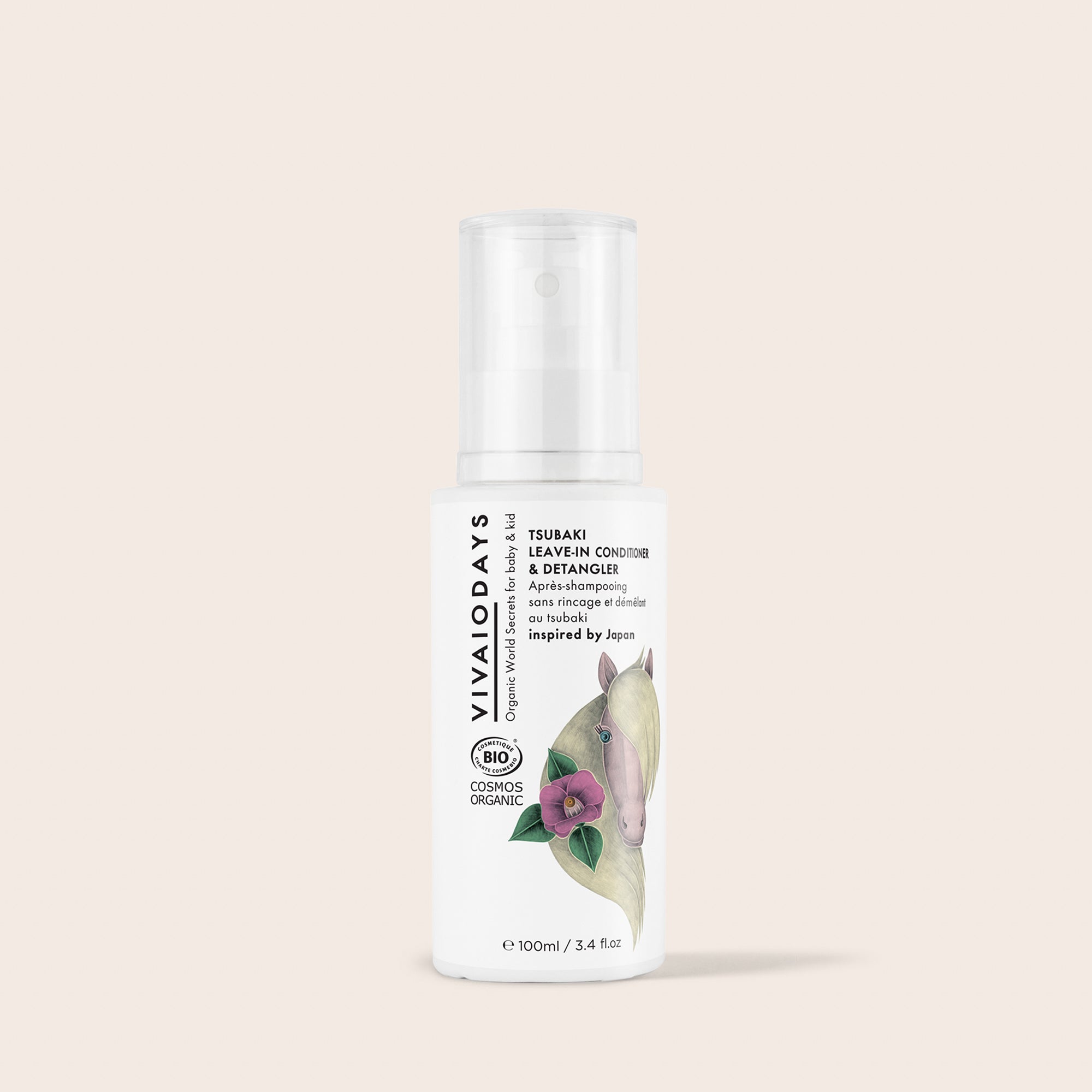 a bottle of vivaiodays tsubaki detangler and conditioner